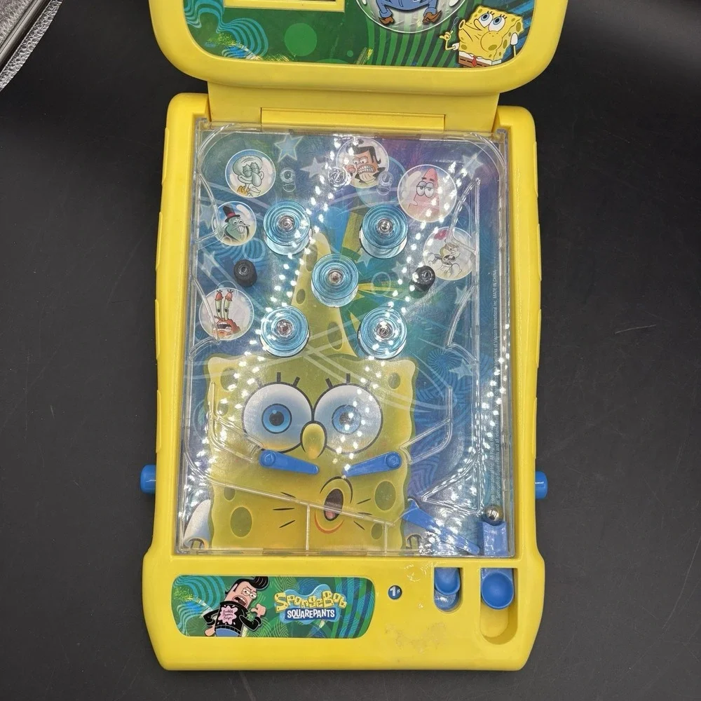 Vtg 2004 SpongeBob SquarePants Pinball Alley Tabletop Game Works